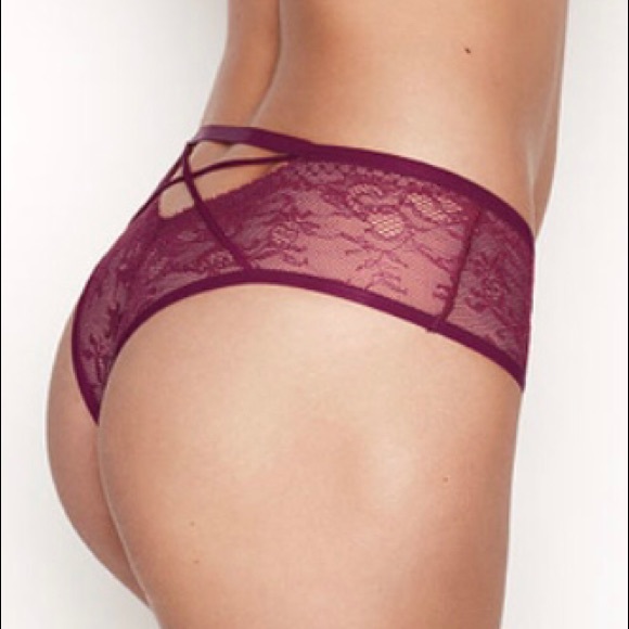 Victoria’s Secret Small Very Sexy Lace Cheeky Strap Panty with Gold Tone… - Picture 3 of 7